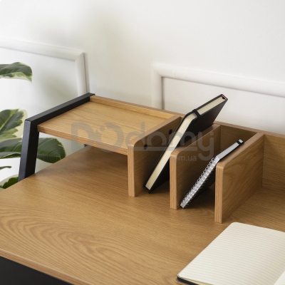 Письмовий стіл MEBEL ELITE CASS 120 Дуб / Чорний, фото 2