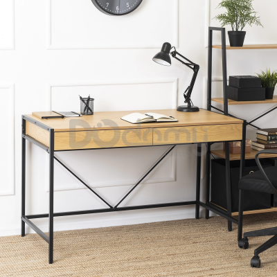 Письмовий стіл MEBEL ELITE ALLY 123 Дуб Золотий  / Чорний, фото 1