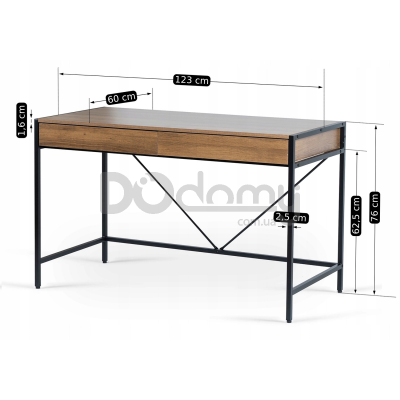 Письмовий стіл MEBEL ELITE ALLY 123 Горіх / Чорний, фото 4