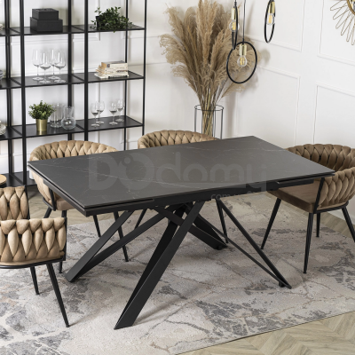 Стіл MEBEL ELITE MAXIME 160-240 Чорний мармур, фото 2