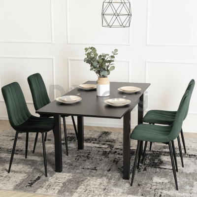 Стіл MEBEL ELITE MAX 80-160 Чорний, фото 3