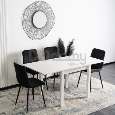 Стіл MEBEL ELITE MAX 80-160 Білий, фото 2