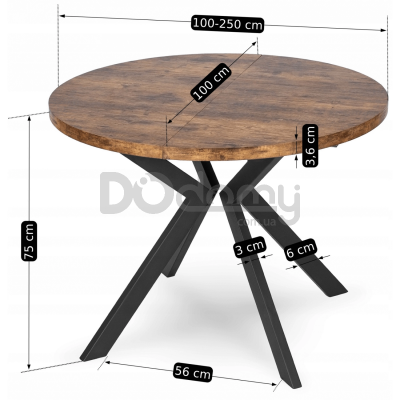 Стіл MEBEL ELITE LUKAS 100 Дуб rustykalny, фото 6