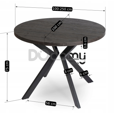 Стол MEBEL ELITE LUKAS 100 Черный, фото 5