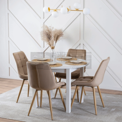 Стіл MEBEL ELITE HARRY 102-142 Білий, фото 1