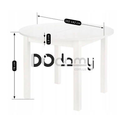 Стіл MEBEL ELITE HARRY 102-142 Білий, фото 3