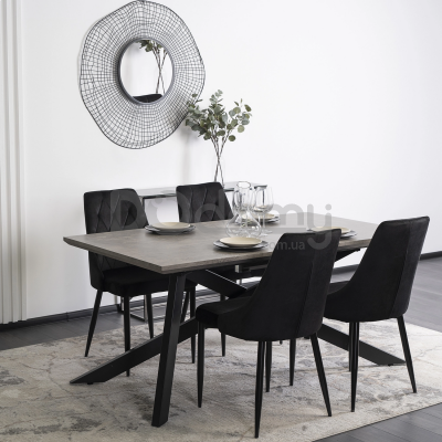 Стол MEBEL ELITE HAMILTON 160-200 Серый (Бетон), фото 2