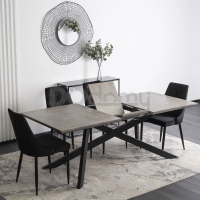 Стол MEBEL ELITE HAMILTON 160-200 Серый (Бетон), фото 4