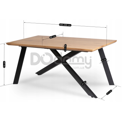 Стол MEBEL ELITE HAMILTON 160-200 Дуб Золотой, фото 5