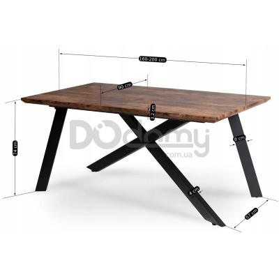 Стіл MEBEL ELITE HAMILTON 160-200 Дуб rustykalny, фото 5