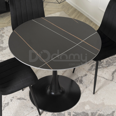 Стіл MEBEL ELITE SANDER 90 Чорний, фото 2