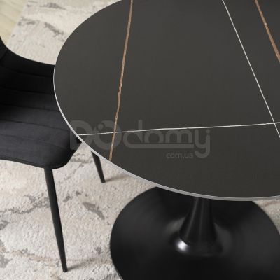 Стіл MEBEL ELITE SANDER 90 Чорний, фото 3