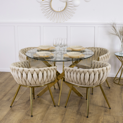 Стол стеклянный MEBEL ELITE SALLO 110 Хром, фото 2