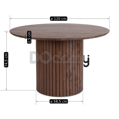 Стол MEBEL ELITE LYON 120 Орех, фото 5