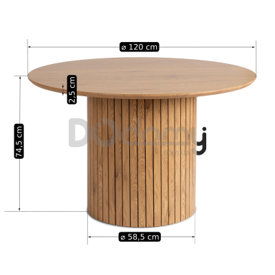 Стіл MEBEL ELITE LYON 120 Дуб Золотий, фото 5