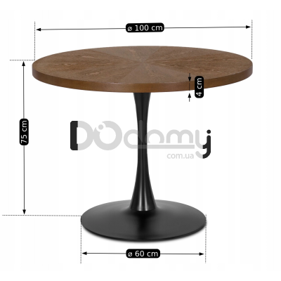 Стол MEBEL ELITE LINO 100 Орех, фото 3