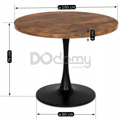 Стол MEBEL ELITE LINO 100 Дуб Rustykalny, фото 5