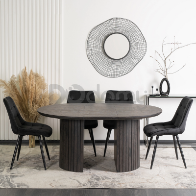 Стіл MEBEL ELITE CHARLES 120-160 Чорний, фото 4