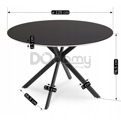 Стіл MEBEL ELITE ALLEN 120 Чорний, фото 2
