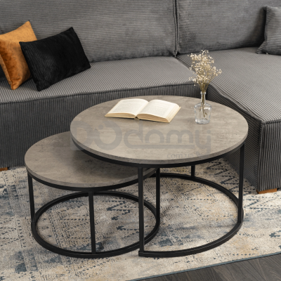 Комплект журнальных столиков MEBEL ELITE ROCKY MAX Серый, фото 1