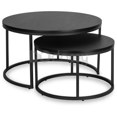 Комплект журнальных столиков MEBEL ELITE MANU MAX Черный, фото 4