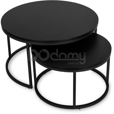 Комплект журнальных столиков MEBEL ELITE MANU MAX Черный, фото 6