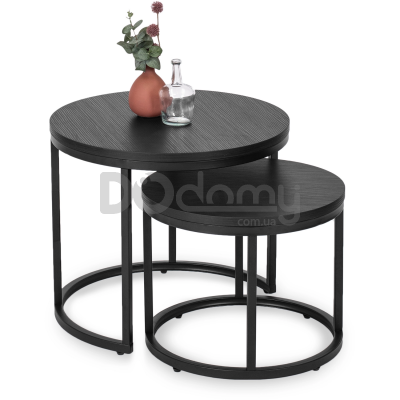 Комплект журнальных столиков MEBEL ELITE MANU Черный, фото 1