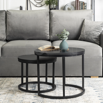 Комплект журнальных столиков MEBEL ELITE MANU Черный, фото 2