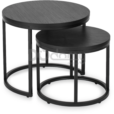 Комплект журнальных столиков MEBEL ELITE MANU Черный, фото 4
