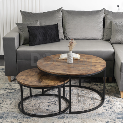 Комплект журнальних столиків MEBEL ELITE FIGO MAX Дуб, фото 1