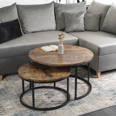 Комплект журнальних столиків MEBEL ELITE FIGO MAX Дуб, фото 2