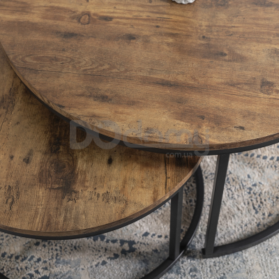 Комплект журнальних столиків MEBEL ELITE FIGO MAX Дуб, фото 3