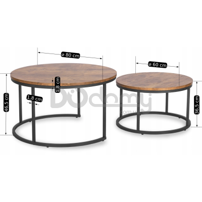 Комплект журнальних столиків MEBEL ELITE FIGO MAX Дуб, фото 5