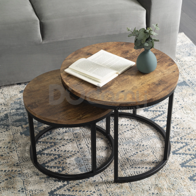 Комплект журнальных столиков MEBEL ELITE FIGO Дуб, фото 2