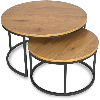 Комплект журнальних столиків MEBEL ELITE DELIA MAX Дуб Золотий, фото 1