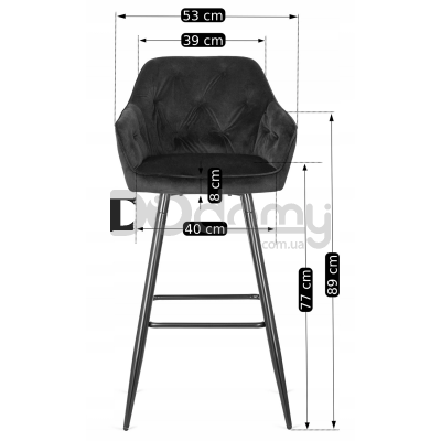 Барный стул MEBEL ELITE SALEM Черный, фото 4