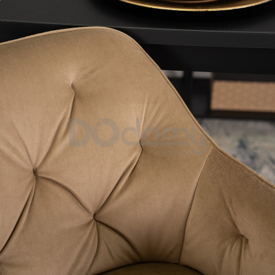 Барный стул MEBEL ELITE SALEM Бежевый/Золотой, фото 5