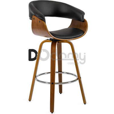 Барный стул MEBEL ELITE JERSEY Орех / Черный, фото 1