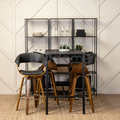 Барный стул MEBEL ELITE JERSEY Орех / Черный, фото 2