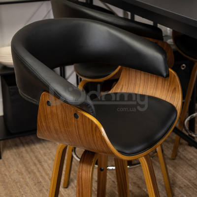 Барный стул MEBEL ELITE JERSEY Орех / Черный, фото 3