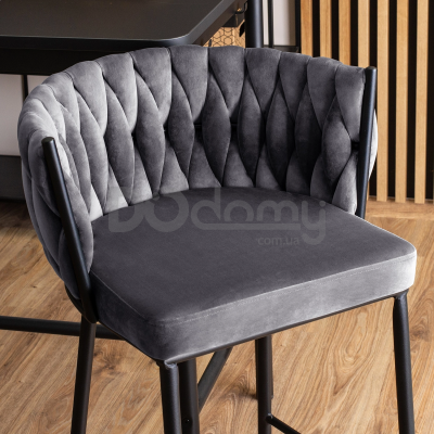 Барний стілець MEBEL ELITE FLORES Сірий, фото 4