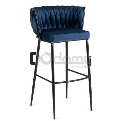 Барний стілець MEBEL ELITE FLORES Синій, фото 1