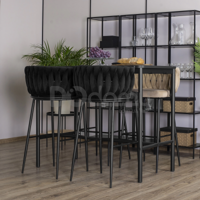 Барный стул MEBEL ELITE FLORES Черный, фото 2