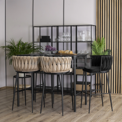 Барный стул MEBEL ELITE FLORES Бежевый, фото 2