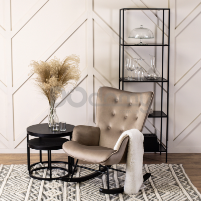 Крісло-гойдалка MEBEL ELITE ELIS Бежевий, фото 2