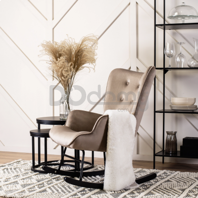 Крісло-гойдалка MEBEL ELITE ELIS Бежевий, фото 3