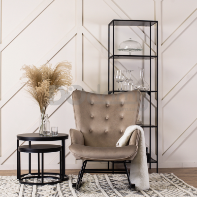 Крісло-гойдалка MEBEL ELITE ELIS Бежевий, фото 4