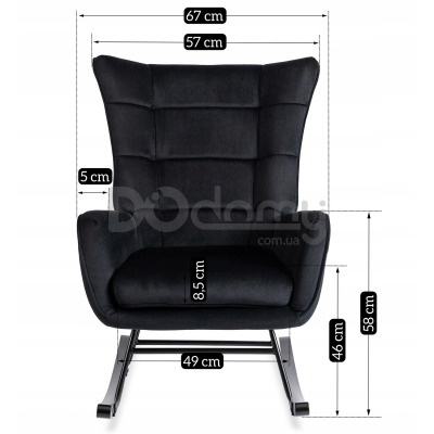 Кресло-качели MEBEL ELITE JACKSON Черный, фото 4