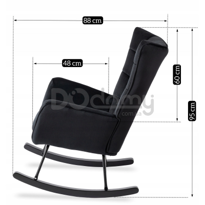 Кресло-качели MEBEL ELITE JACKSON Черный, фото 5