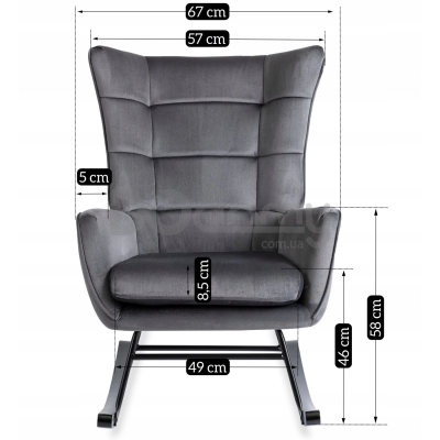 Кресло-качели MEBEL ELITE JACKSON Серый, фото 4